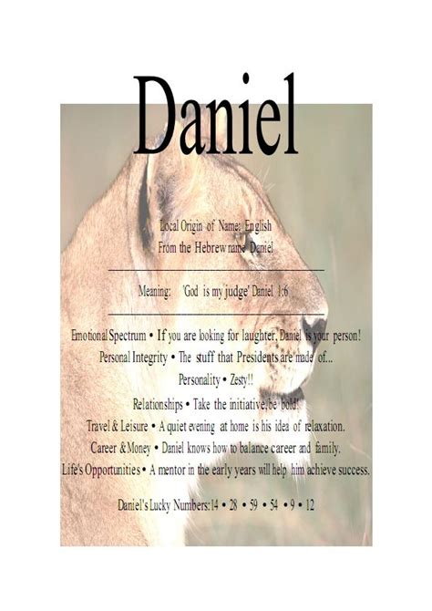 what does daniel meaning